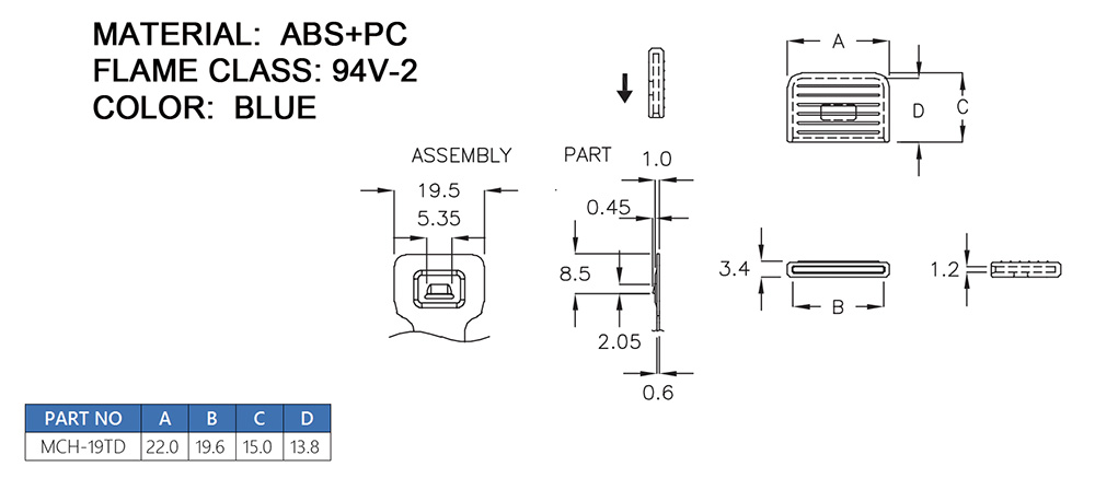 Plastic Handle MCH-19TD